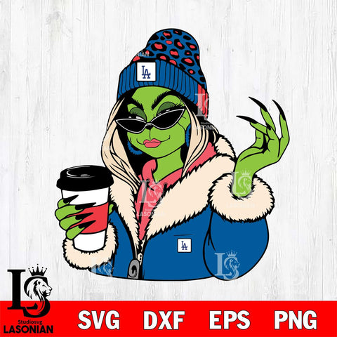 Los Angeles Dodgers Boujee Grinch 9 Svg Eps Dxf Png File, Digital Download, Instant Download