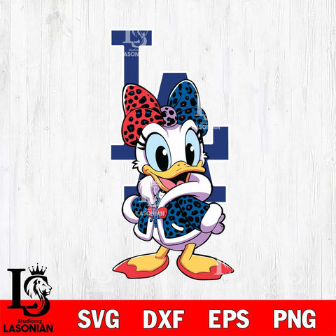 Los Angeles Dodgers Fancy Daisy Duck Disney Svg Eps Dxf Png File, Digital Download, Instant Download