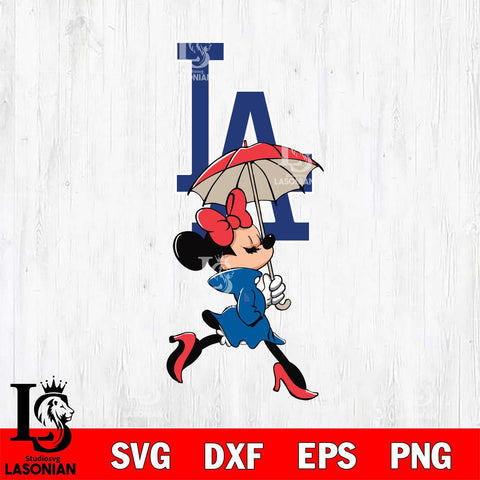 Los Angeles Dodgers Fancy Minnie Svg Eps Dxf Png File, Digital Download, Instant Download