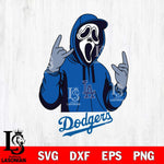 Los Angeles Dodgers Ghostface Svg Eps Dxf Png File, Digital Download, Instant Download