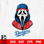 Los Angeles Dodgers Ghostface 5 Svg Eps Dxf Png File, Digital Download, Instant Download