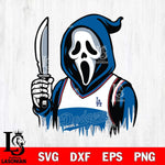 Los Angeles Dodgers Ghostface 6 Svg Eps Dxf Png File, Digital Download, Instant Download