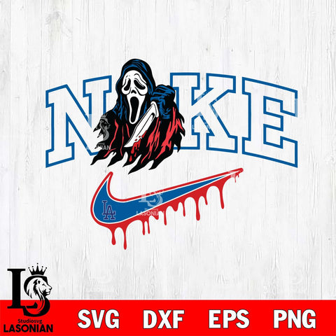 Los Angeles Dodgers Ghostface Nike Svg Eps Dxf Png File, Digital Download, Instant Download