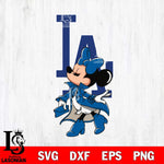 Los Angeles Dodgers Glamorous Minnie Svg Eps Dxf Png File, Digital Download, Instant Download