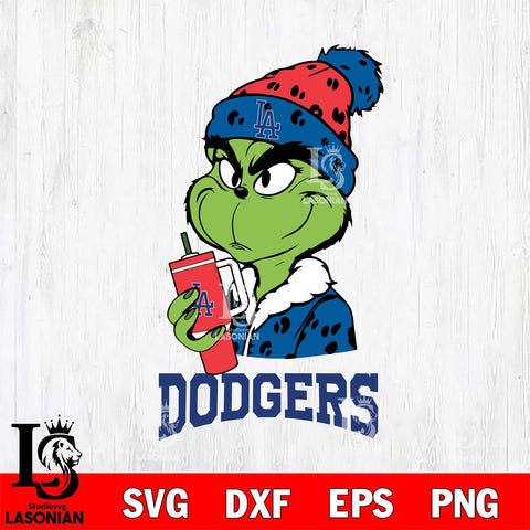 Los Angeles Dodgers Grinch Bougie Leopard Svg Eps Dxf Png File, Digital Download, Instant Download