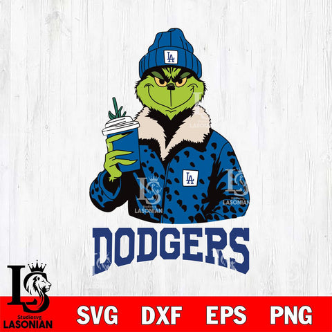 Los Angeles Dodgers Grinch Leopard Svg Eps Dxf Png File, Digital Download, Instant Download