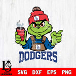 Los Angeles Dodgers Grinch with coffee Svg Eps Dxf Png File, Digital Download, Instant Download