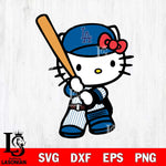 Los Angeles Dodgers Hello Kitty 2 Svg Eps Dxf Png File, Digital Download, Instant Download