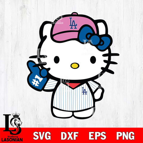 Los Angeles Dodgers Hello Kitty sport 10 Svg Eps Dxf Png File, Digital Download, Instant Download