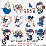 Los Angeles Dodgers MLB Bundle 12 Svg Eps Dxf Png File, Digital Download, Instant Download