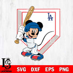 Los Angeles Dodgers Mickey 3 Svg Eps Dxf Png File, Digital Download, Instant Download