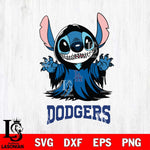 Los Angeles Dodgers Stitch Ghost Svg Eps Dxf Png File, MLB svg, Digital Download, Instant Download