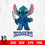 Los Angeles Dodgers Stitch Horror 2 Svg Eps Dxf Png File, MLB svg, Digital Download, Instant Download