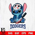 Los Angeles Dodgers Stitch Jason Voorhees Svg Eps Dxf Png File, MLB svg, Digital Download, Instant Download