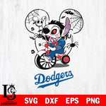 Los Angeles Dodgers Stitch Jigsaws Halloween Svg Eps Dxf Png File, Digital Download, Instant Download