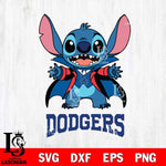 Los Angeles Dodgers Stitch Vampire halloween Svg Eps Dxf Png File, MLB svg, Digital Download, Instant Download