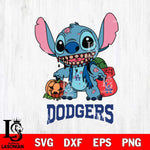 Los Angeles Dodgers Stitch Zombie Svg Eps Dxf Png File, MLB svg, Digital Download, Instant Download