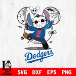 Los Angeles Dodgers Stitch jason voorhees Halloween Svg Eps Dxf Png File, Digital Download, Instant Download