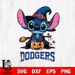 Los Angeles Dodgers Stitch witch Svg Eps Dxf Png File, MLB svg, Digital Download, Instant Download