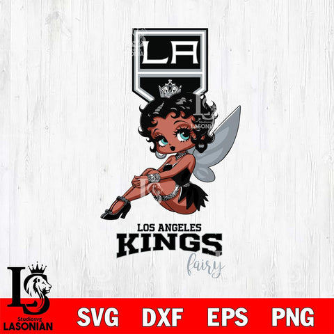 Los Angeles Kings Beauty Black Fairy Betty Boop, Svg Eps Dxf Png File, Digital Download