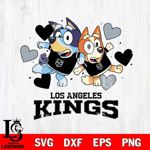 Los Angeles Kings Bluey & Bingo 10 Svg Eps Dxf Png File, NHL svg, Digital Download, Instant Download