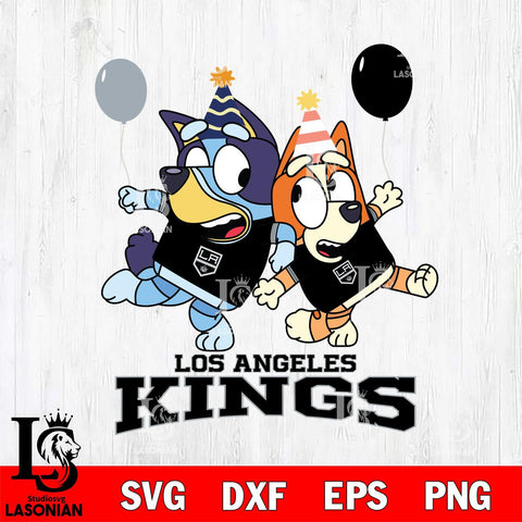 Los Angeles Kings Bluey & Bingo 11 Svg Eps Dxf Png File, NHL svg, Digital Download, Instant Download