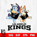 Los Angeles Kings Bluey & Bingo 13 Svg Eps Dxf Png File, NHL svg, Digital Download, Instant Download