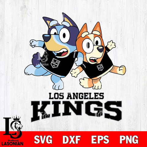 Los Angeles Kings Bluey & Bingo 13 Svg Eps Dxf Png File, NHL svg, Digital Download, Instant Download