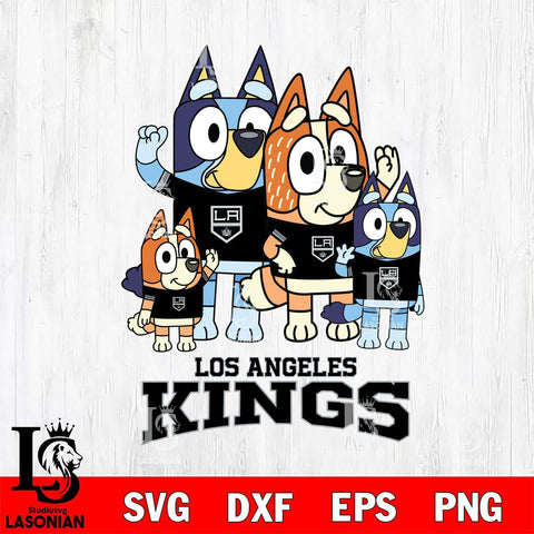 Los Angeles Kings Bluey & Bingo 14 Svg Eps Dxf Png File, NHL svg, Digital Download, Instant Download