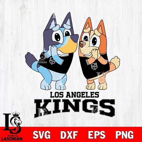 Los Angeles Kings Bluey & Bingo 15 Svg Eps Dxf Png File, NHL svg, Digital Download, Instant Download