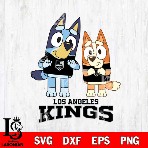 Los Angeles Kings Bluey & Bingo 6 Svg Eps Dxf Png File, NHL svg, Digital Download, Instant Download