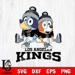 Los Angeles Kings Bluey & Bingo 8 Svg Eps Dxf Png File, NHL svg, Digital Download, Instant Download