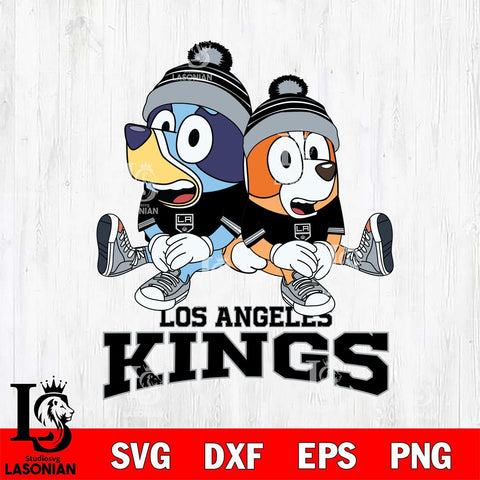 Los Angeles Kings Bluey & Bingo 8 Svg Eps Dxf Png File, NHL svg, Digital Download, Instant Download