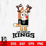 Los Angeles Kings Bluey Chilli Christmas Deer Svg Eps Dxf Png File, Digital Download