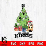 Los Angeles Kings Bluey Chilli Christmas Tree Svg Eps Dxf Png File, Digital Download