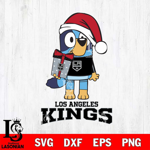 Los Angeles Kings Bluey Christmas Svg Eps Dxf Png File, Digital Download