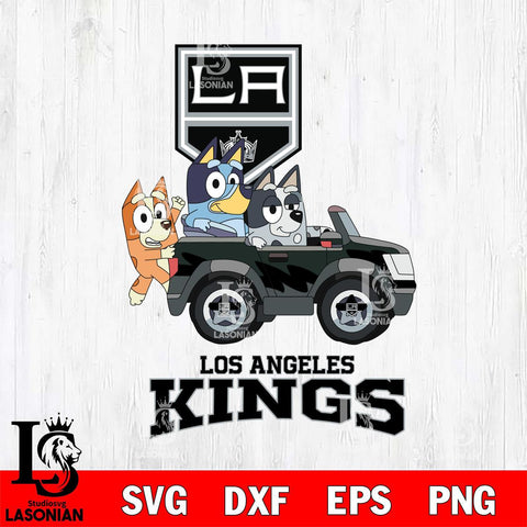 Los Angeles Kings Bluey friends Svg Eps Dxf Png File, NHL svg, Digital Download, Instant Download