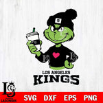 Los Angeles Kings Boujee Grinch Heart Christmas Cut Files, Cricut,Christmas Svg Dxf Eps Png file , Digital Download