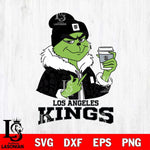 Los Angeles Kings Boujee Grinch Leopard Christmas Cut Files, Cricut,Christmas Svg Dxf Eps Png file , Digital Download