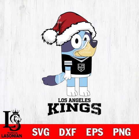 Los Angeles Kings Christmas Bluey Hat Svg, Christmas Svg , NHL svg , Digital Download, dxf eps png pdf file