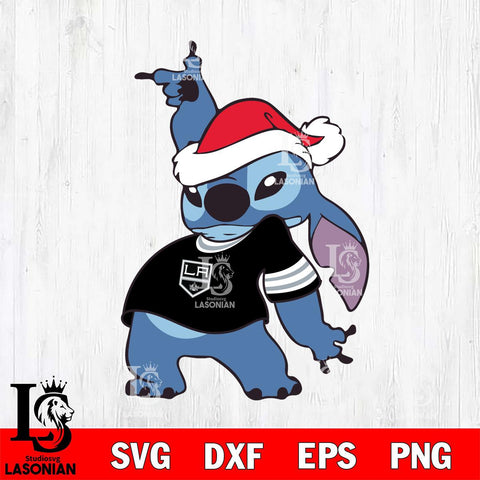 Los Angeles Kings Disney Lilo & Stitch Christmas Svg Eps Dxf Png File, Digital Download, Instant Download