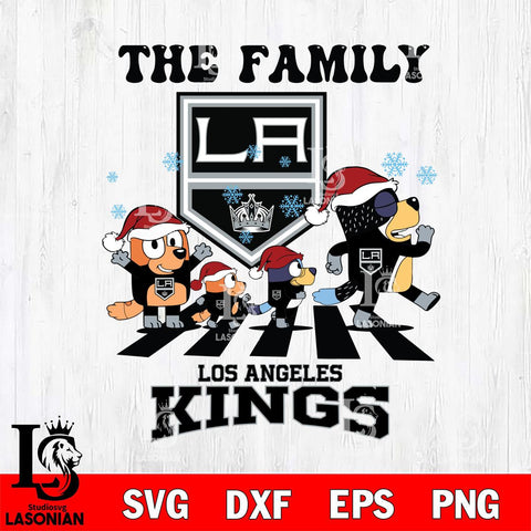 Los Angeles Kings Family Bluey Christmas Svg Eps Dxf Png File, Digital Download