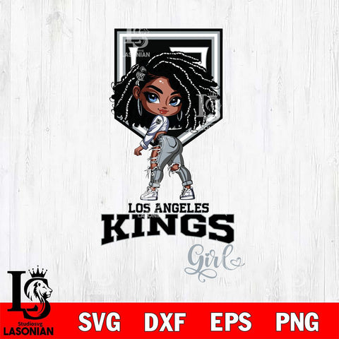 Los Angeles Kings Fan Girl Svg Eps Dxf Png File, Digital Download, Instant Download