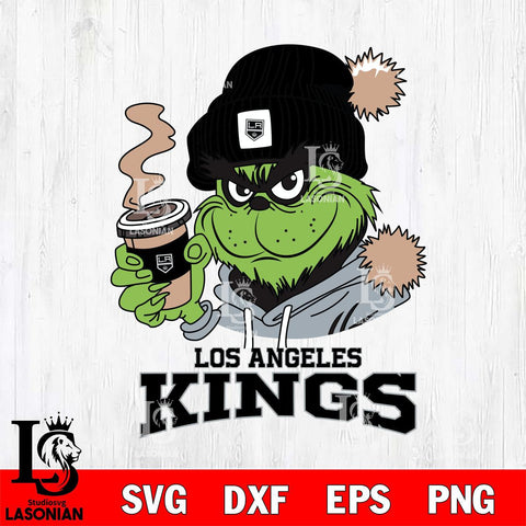 Los Angeles Kings Grinch Cofffe Hoodie Cut Files, Cricut,Christmas Svg Dxf Eps Png file , Digital Download