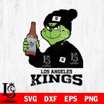 Los Angeles Kings Grinch Drinking Beer Christmas Cut Files, Cricut,Christmas Svg Dxf Eps Png file , Digital Download