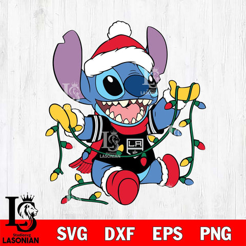 Los Angeles Kings Stitch Christmas Lights Svg Eps Dxf Png File, Digital Download, Instant Download