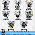 Los Angeles Kings Stitch Halloween Bundle 8 SVG Svg Eps Dxf Png File, Digital Download, Instant Download