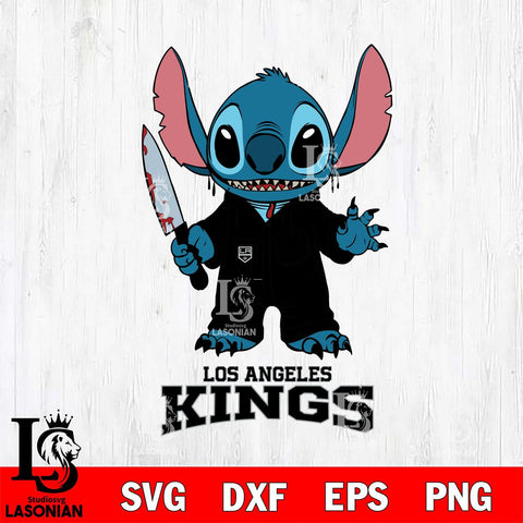 Los Angeles Kings Stitch Horror 2 Svg Eps Dxf Png File, NHL svg, Digital Download, Instant Download