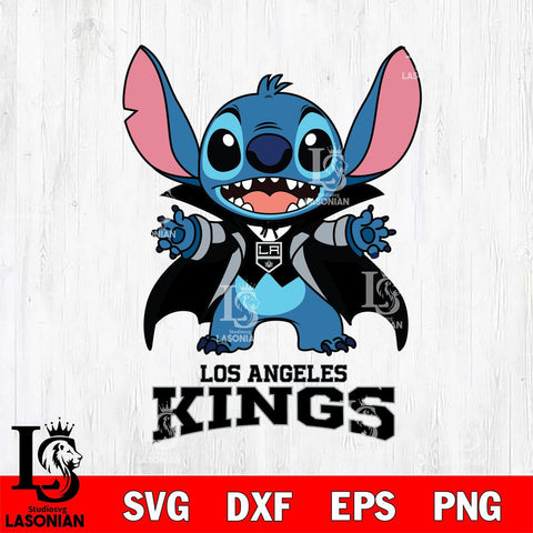 Los Angeles Kings Stitch Vampire halloween Svg Eps Dxf Png File, NHL svg, Digital Download, Instant Download