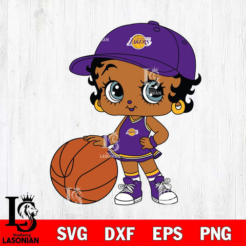 Los Angeles Lakers Betty Boop NBA 11 Svg Eps Dxf Png File, NBA svg, Digital Download, Instant Download